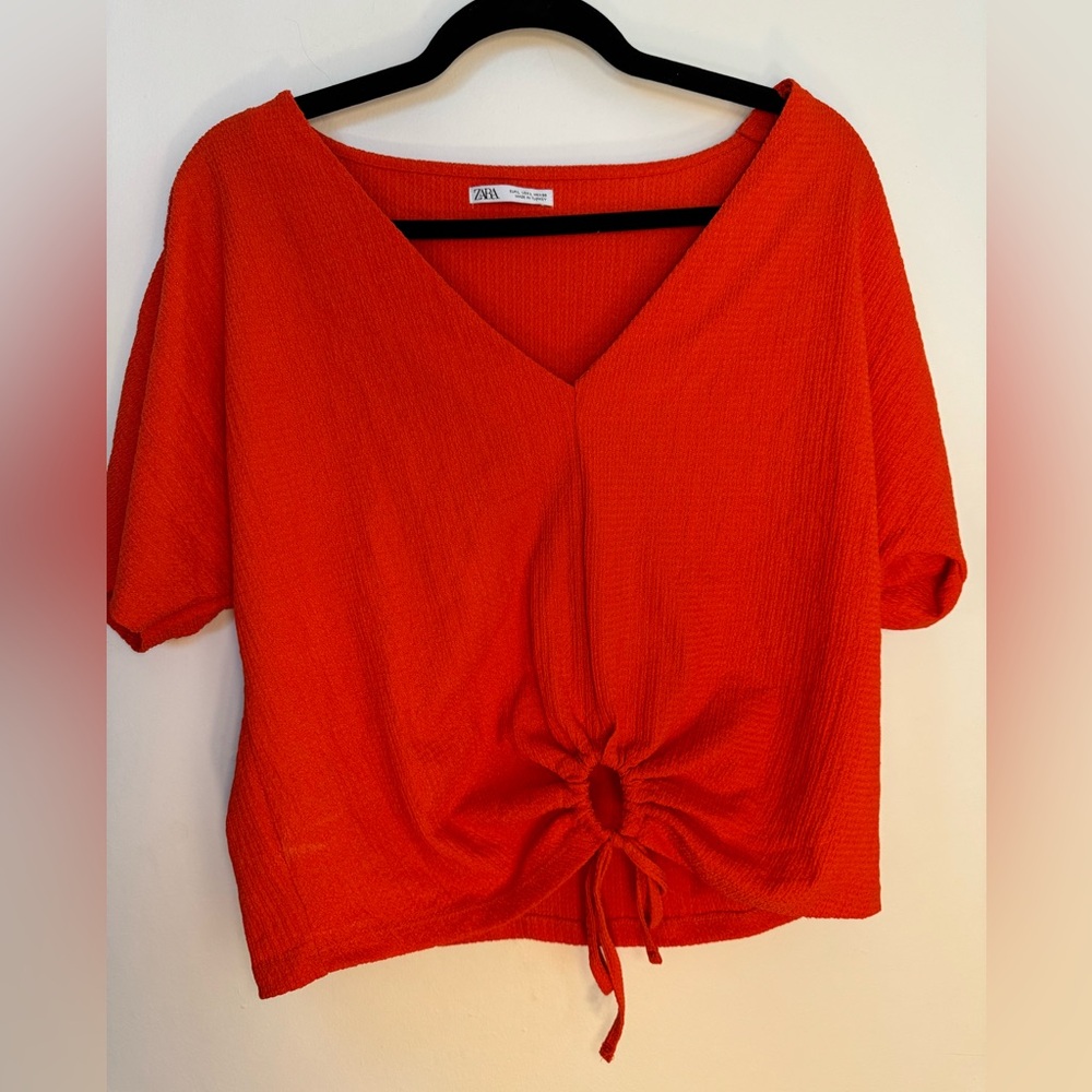 SOLD Orange Zara Cropped Top - Size XXL(?) - Read listing!